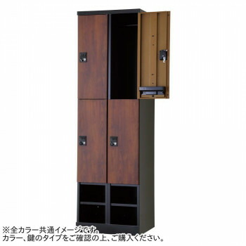 豊國工業 下段オープンタイプハンガーパイプ式4人用2列2段 W525 RLK-TKPN4452-BMB