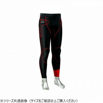 SDW-3060A プロテクターインナーパンツ サマー (吸水速乾・抗菌) ブラック/レッド M SDW3060A-M
