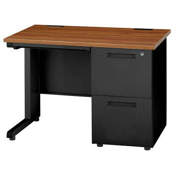 井上金庫販売 オフィス用テーブル W1000 2段右袖 B/ウォールナット GSD-B107-2R WN|なないろ本舗店