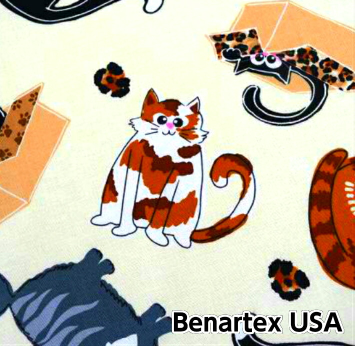 楽天市場】猫好き集まれ！USA FABRIC ROBERT KAUFMAN「BUSAKWA CAT」/コットン100％/猫/ねこ/生地/布/ネコ生地// 綿/コットン/ : fabric-store heartsewing