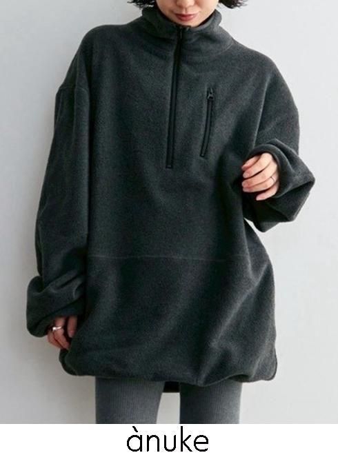 【予約】 anuke アンヌーク Fleece 2way Onepiece★ 26秋冬予約 62620307 マキシワンピース 入荷予定 : 9月中旬～ フリース2ウェイワンピース ミニ トップス 重ね着