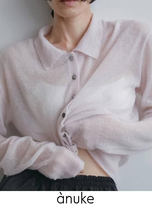 【予約】anuke アンヌーク Over Knit Shirts★ 26秋冬.予約 62620542 シャツ・ブラウス 入荷予定 : 10月中旬～ 26冬受注会 オーバーニットシャツ トップス｜HeartySelect 店 11,088円