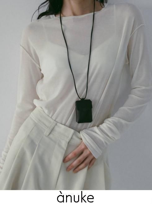 【即日さし出し】anuke アンヌーク   Sheer Long T-Shirts  26春夏 62610624 ティーシャツ  26春受注会 シアーロングティーシャツ トップス【新作】