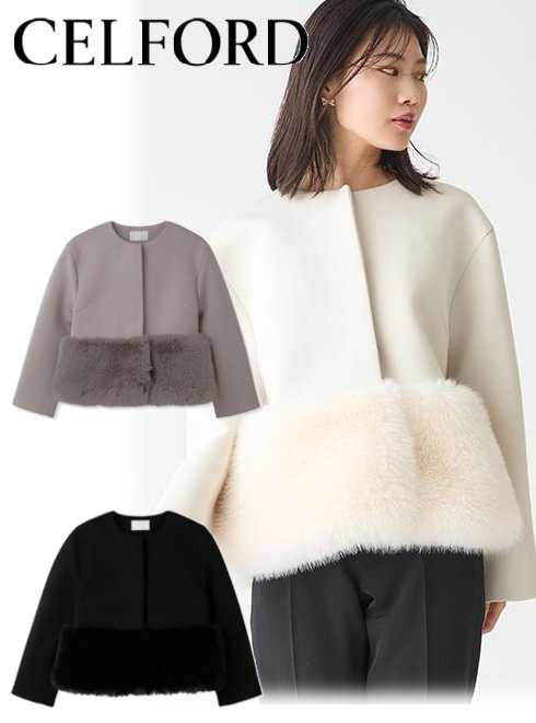 即日出荷】【待望追加】15%OFF/PT5倍 CELFORD セルフォード 裾ファー 