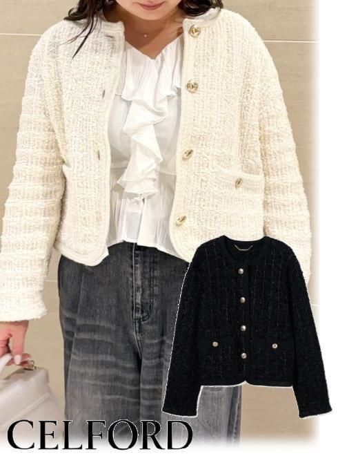 くま@断捨離中★25SS最新作★セルフォード パイピングショートジャケット CELFORD（セルフォード）の「ファーショートジャケット（その他