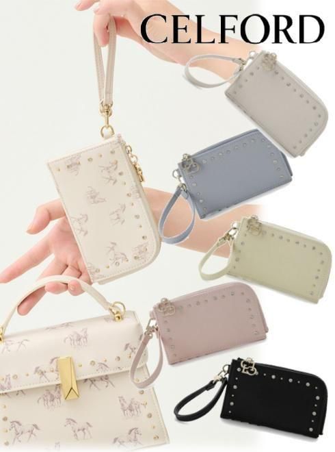 【即日積みだし】(SS押さえる20%OFF\u0026500円OFF~6/7) CELFORD  独居室ジェラルド・r・フォード 【リュタン】ビジュースタッズフラグメントケース  26春夏 CWGG261543 合切袋 春小物【新作】26春フォーマル