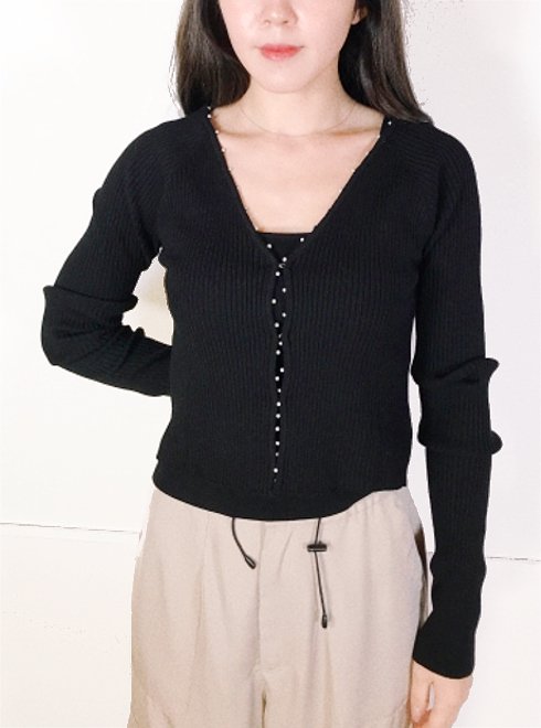 即日出荷 COCODEAL ココディール ビジューニットカーディガン 23春夏2  