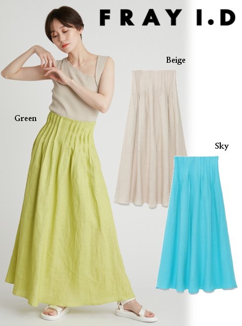 FRAY I.D フレイアイディー★サテンプリントロングスカート FRAY I.D / フレイアイディー サテンロングスカート 21春夏
