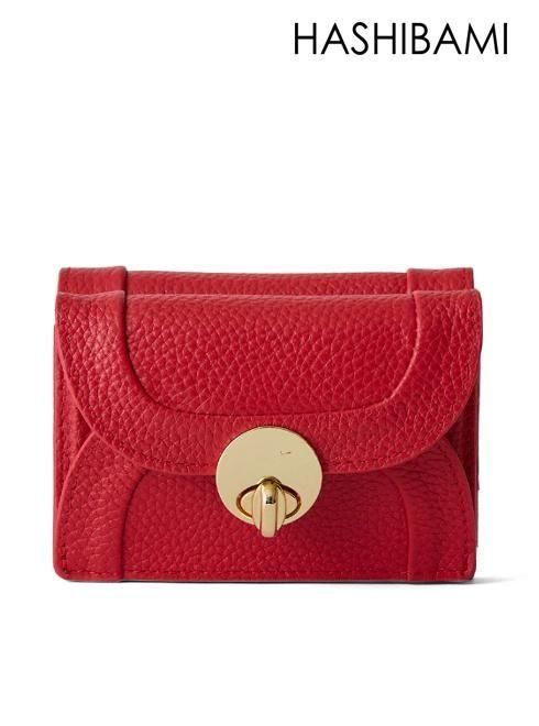 【即日出荷】(10%OFF&400円OFF~4/14) HASHIBAMI ハシバミラウンド 3つ折り財布(RED) Ha-1711-453-30 財布 ミニ財布　　財布　ウォレット 三つ折り 【ラッピング】