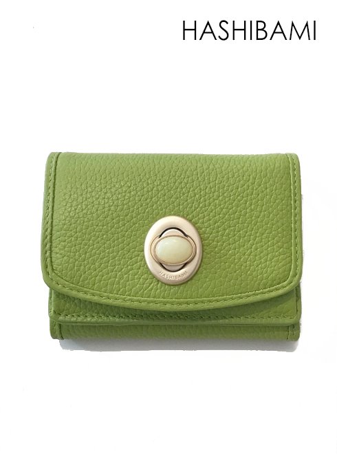 HASHIBAMI 三つ折り財布 天然石 グリーン ミニ 財布 ハシバミ Amazon | [ハシバミ] 三つ折り財布 天然石 ミニウォレット
