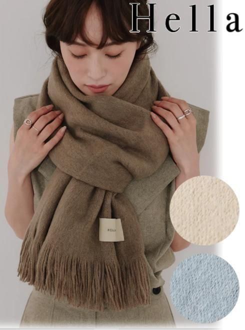 【楽天市場】【予約】 (10%OFF~3/21) Hella ヘラ shaggy stole 25秋冬予約 h253-100 マフラー ...