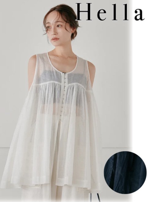 【楽天市場】【予約】(新作10%OFF+300円OFF) Hella ヘラ sheer volume tops 25春夏予約 h251-06 ...