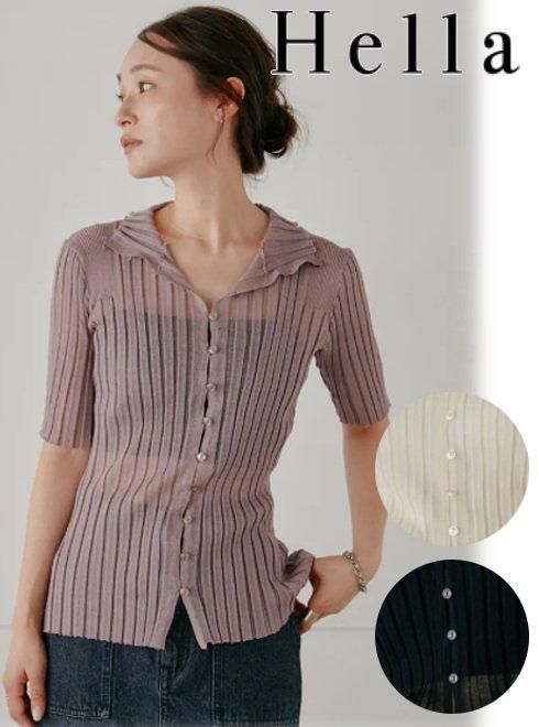 【楽天市場】【予約】(期間限定10%OFF) Hella ヘラ high neck rib top 25春夏予約 h251-20 ニット ...