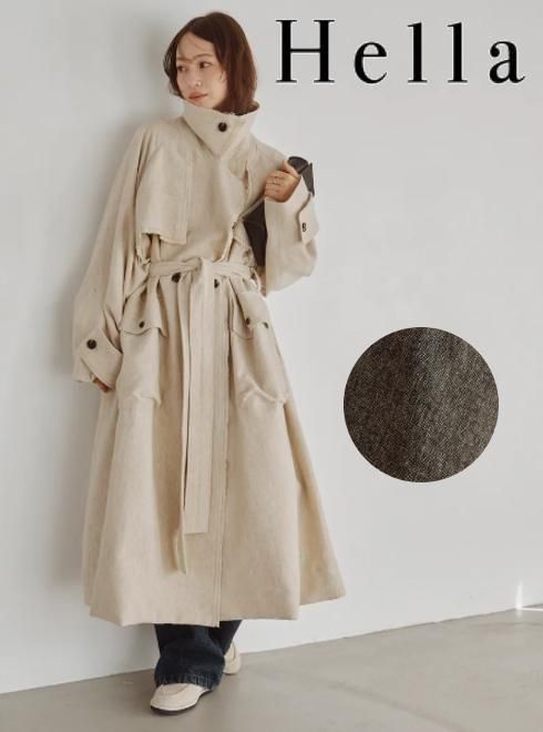 【楽天市場】【予約】(期間限定10%OFF) Hella ヘラ Linen Wool Trench Coat 26秋冬予約 h263-05 ...
