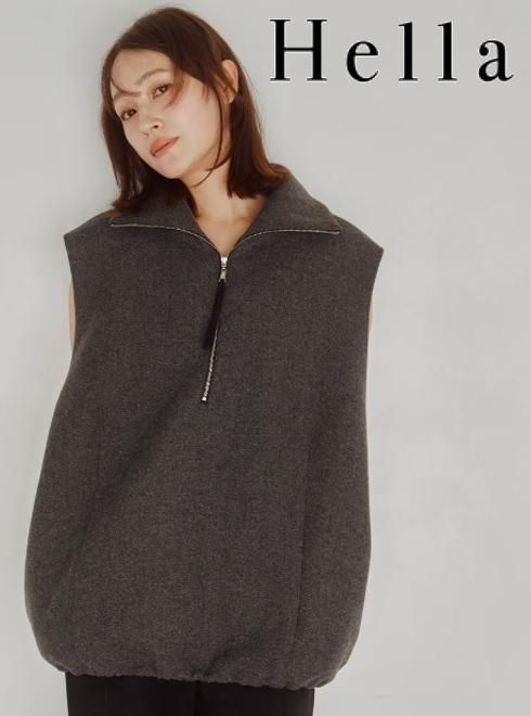 【楽天市場】【予約】(期間限定10%OFF) Hella ヘラ Wool High Neck Vest 26秋冬予約 h263-16 ベスト ...