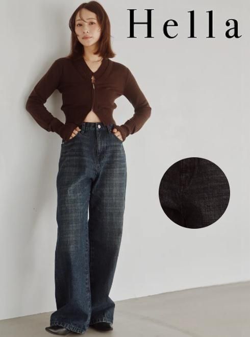 【楽天市場】【予約】(期間限定10%OFF) Hella ヘラ Shadow Check Denim 26秋冬予約 h263-30 デニム ...