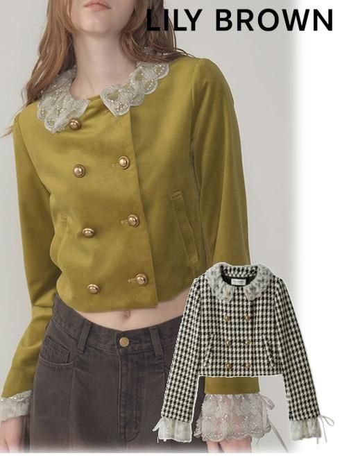 楽天市場】[L.B CANDY STOCK]スカラップビジューアタッチドジャケット