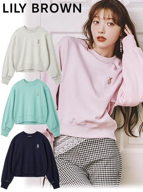 【即日出荷】(マラソン10%OFF&500円OFF~4/10) Lily Brown リリーブラウン Lily Bearラブレターモチーフスウェット 26春夏 LWCT261091 スウェット・パーカー トップス【新作】