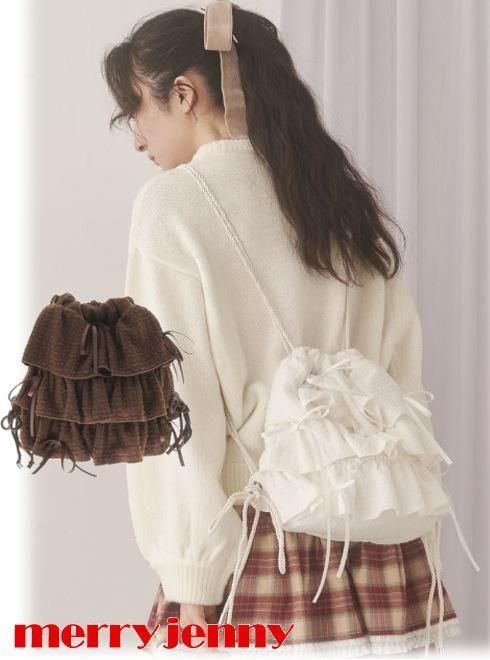 【楽天市場】【予約】(期間限定10%OFF) merry jenny メリージェニー フリルミルフィーユバックパック 25秋冬.予約