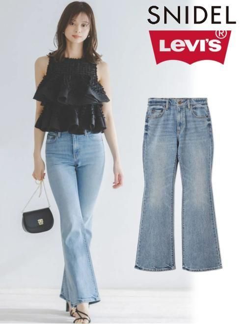 【予約】(マラソン10%OFF&500円OFF~4/10) snidel スナイデル Levi's別注デニム 31インチ 26春夏予約 SWFP261028 デニムパンツ 入荷予定 : 4月下旬～ ボトム