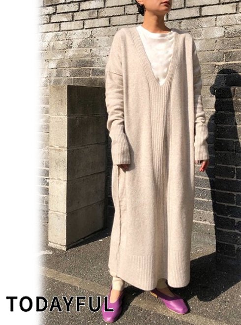 公式サイト ワンピース Dress Knit Raccoon トゥデイフル Todayful ポイント５倍 秋冬 秋冬アイテム 秋冬コレクション 冬受注会 マキシワンピース 1324 Dgb Gov Bf
