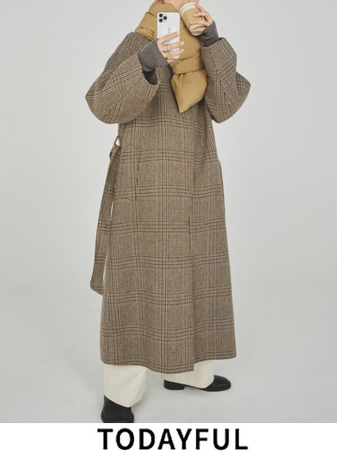 即日配送 待望追加 TODAYFUL トゥデイフル 'Soutiencollar Check Coat