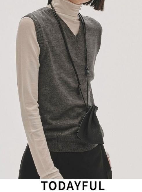todayful ブラックベスト 楽天市場】【予約】TODAYFUL トゥデイフル Vneck Nylon Vest