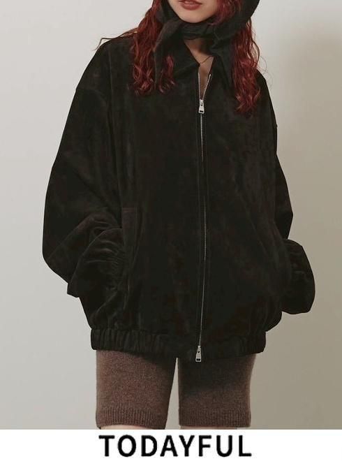 【取っておく】TODAYFUL トゥデイフル Suede Zip Blouson★ 26秋冬取っておく 12620204 上衣 入荷予定を組む : 9月下旬～アウター スエードジップブルゾン アウター 羽織