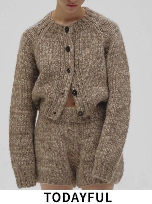 【予約】TODAYFUL トゥデイフル Hand Knit Cardigan★ 26秋冬.予約 12620533 カーディガン 入荷予定 : 12月中旬～ 26冬受注会　トップス｜HeartySelect 店