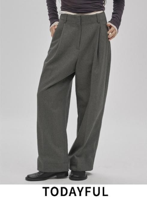 【予約】TODAYFUL トゥデイフル Wool Painter Pants★ 26秋冬.予約 12620716 パンツ 入荷予定 : 11月下旬~ 26冬受注会|HeartySelect 店