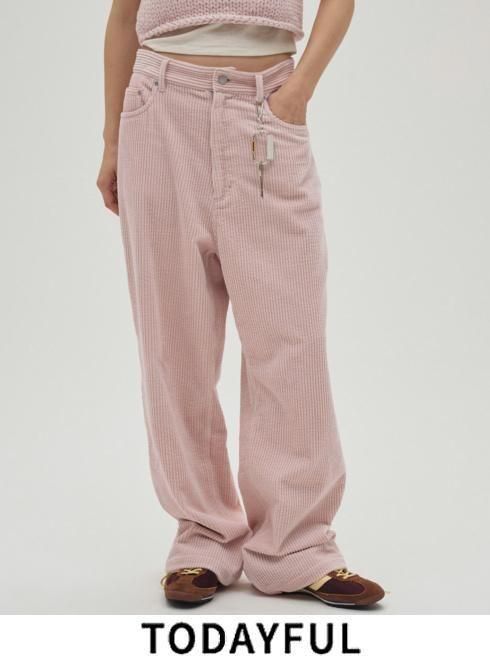【即日さし出し】TODAYFUL トゥデイフル Corduroy Highwaist Pants★ 26春夏 12610703 ズボン下 下つ方 吉田怜香 コーデュロイハイウエストパンツ 春色合い 盛りだくさんレングス【新作】