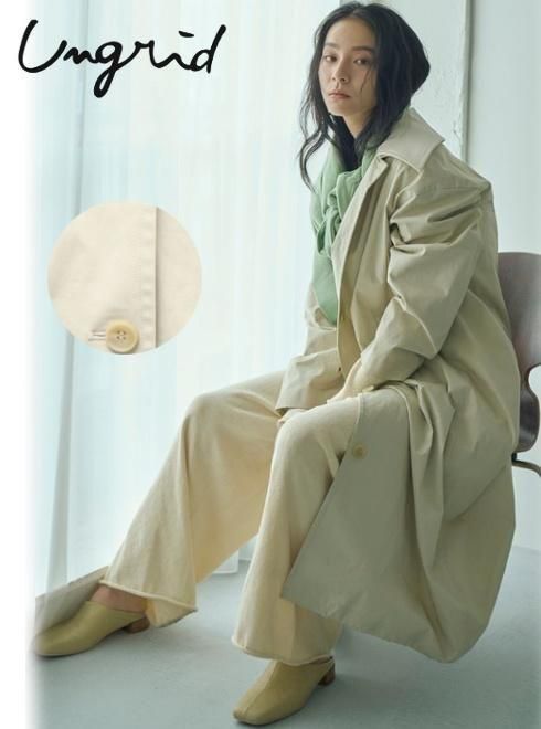 【即日積み出し】(プレ割引き販売50%OFF\u0026400円OFF) Ungrid  アングリッド 2WAYステンカラー厚地の外套  26春夏 112610000501 トレンチコート アウター 【新作】 sp26