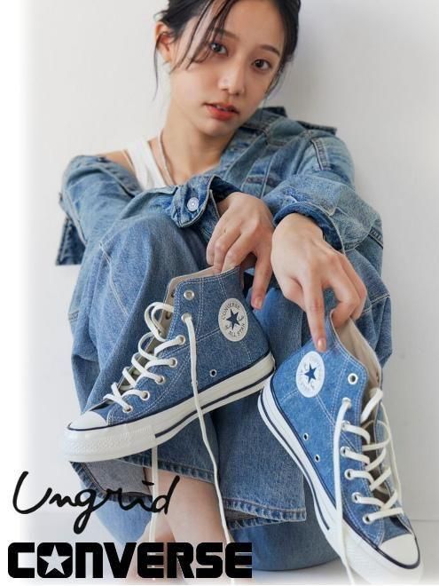 【即日出荷】(セール40%OFF&400円OFF) Ungrid アングリッド CONVERSE ALL STAR AGED HI/UG15TH 26春夏 112621861701 スニーカー 　コンバース　コラボ　限定　春小物 15周年 【新作】22.5cm,23.5cm,24.5cm,25.5cm,26.5cm,27.5cm メンズ　レディース【夏シューズ】 sp26｜HeartySelect 店