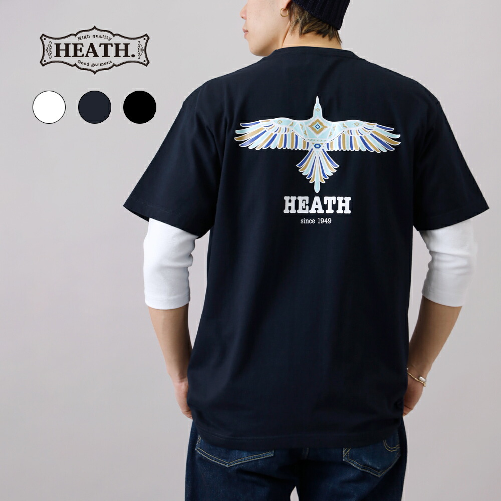 Tシャツ メンズ 半袖 カットソー バックプリント 大きいサイズ 厚手 頑丈 タフ ツーリング ナバホ族 ネイティブ