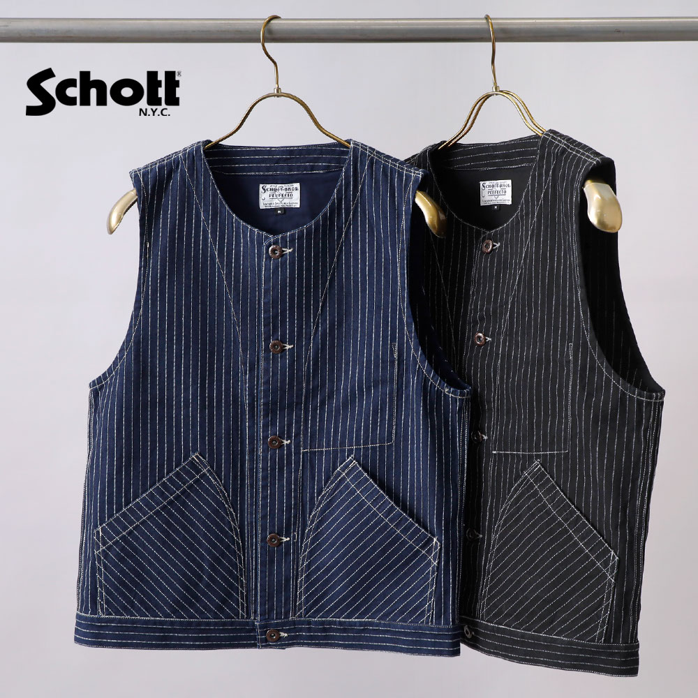 楽天市場】Schott ショット 3122067 オールドヒッコリーデニムベスト