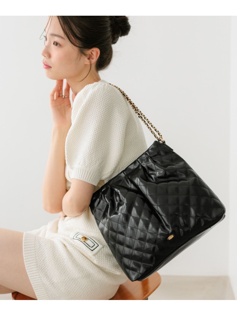 キルティングショルダーBAG Heather ヘザー バッグ ショルダーバッグ ホワイト ブラック【送料無料】[ Fashion]