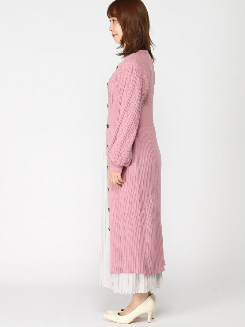 楽天市場 Rakuten Fashion Sale 60 Off マエボタンニットop Heather ヘザー ワンピース ニットワンピース ピンク ブラック ベージュ Rba E Heather ヘザー