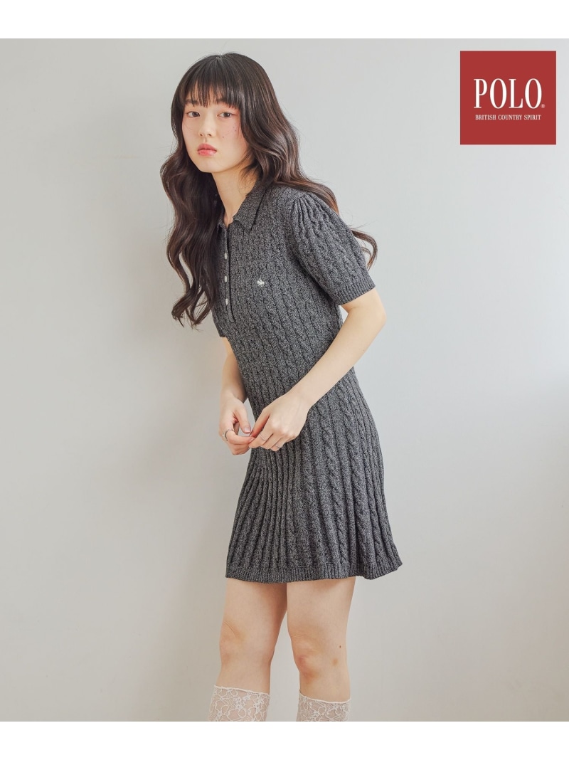 【SALE／20%OFF】【POLO BCS(ポロ・ビーシーエス)】ケーブルニットワンピース Heather ギョリュウモドキ 衣裳・御召しもの 表着 米国海軍 さくら色 赤いこと【RBA_E】【貨物輸送無料】[ Fashion]
