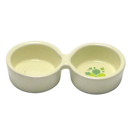楽天市場】ハムちゃんのダブル食器/エサ入れ フードボウル 陶器