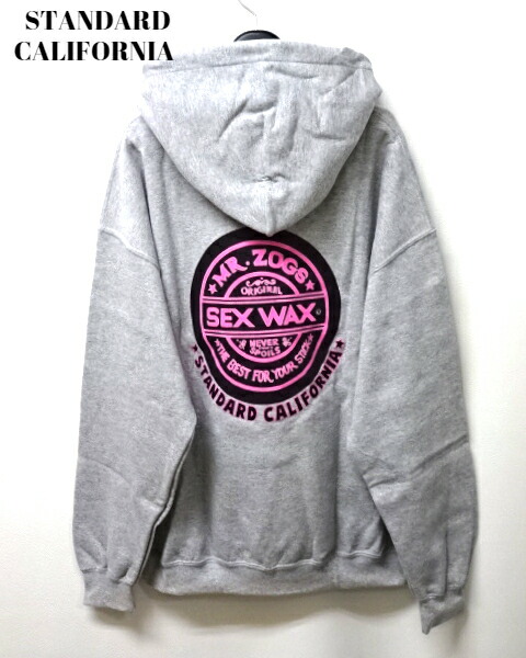 【楽天市場】m【sex Wax × Sd Pullover Hood Sweat Gray セックスワックス X スタンダードカリフォルニア パーカー プルオーバー フード スウェット