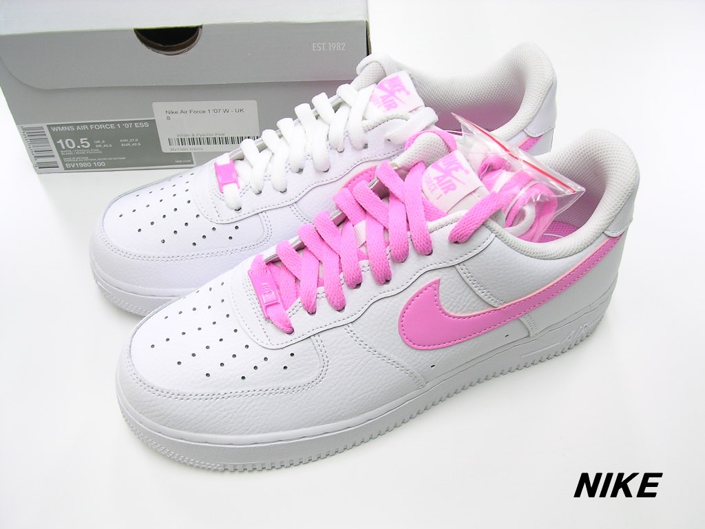 楽天市場 メンズサイズ 10 5 27 5cm Nike Wmns Air Force 1 07 Ess White Psychic Pink Bv1980 100 ナイキ ウィメンズ エアフォース 1 07 Ess スニーカー Heavens