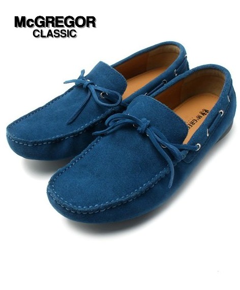 激安の 27 Blue Mcgregor Classic マックレガー クラッシック レザードライビングシューズ メール便なら送料無料 Bralirwa Co Rw
