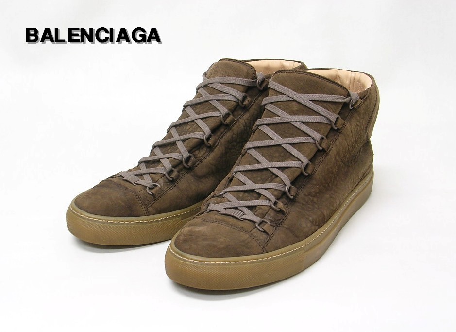 45 (29.5-30) 【BALENCIAGA [バレンシアガ] スニーカー スエードクロス BROWN】【中古】