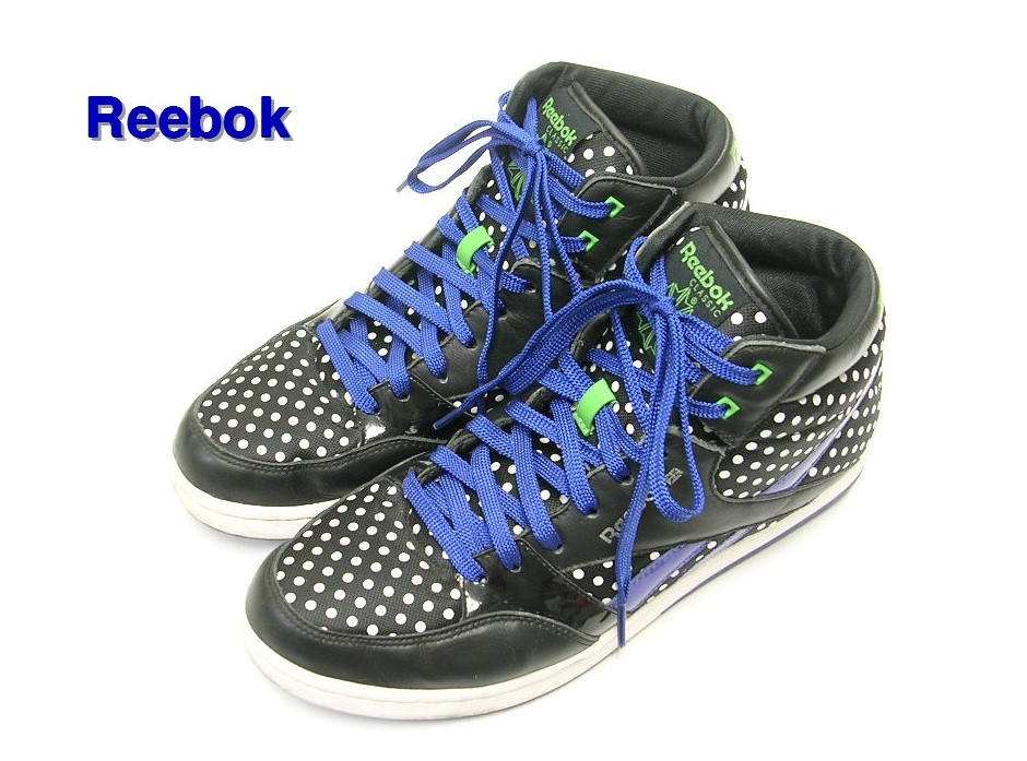 27.5【Reebok リーボック COURTEE MID 点点スニーカー And A】 32-J14664