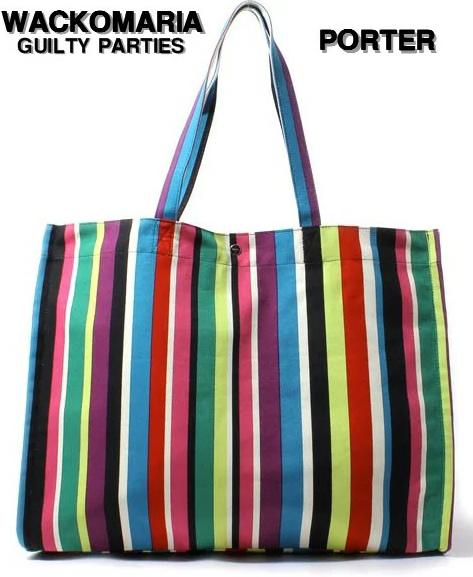 楽天市場】BIG 【WACKO MARIA ワコマリア x PORTER ポーター MULITI STRIPE TOTE BAG マルチストライプ  トートバッグ 】13AW-ALO-TOT-17【未使用】 : HEAVENS