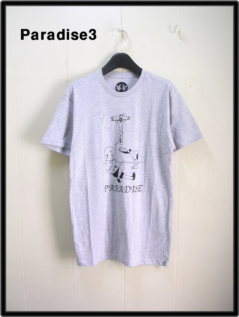 楽天市場 S Grey Paradis3 Charlie Brown Paradise Tシャツ パラダイス チャーリーブラウン Snoopy スヌーピー Heavens