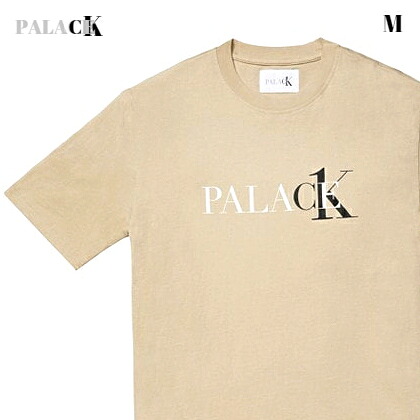 M【PALECE CALVIN KLEIN T-SHIRT PALACE CK1 T-shirt Beige 共同研究 九重の天 プルオーバー カルバンクライン プルオーバー ベージュ 2022ss】