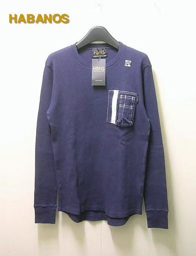 M【HABANOS [ハバノス] 衣嚢ロンプルオーバー】A13-WF01【新品】