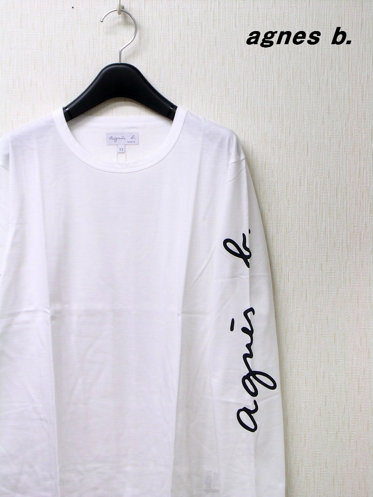 日本国内正規品 1【agnes b. FEMME SLEEVE LOGO TEE White アニエスベー 袖ロゴ Tシャツ カットソー】|HEAVENS