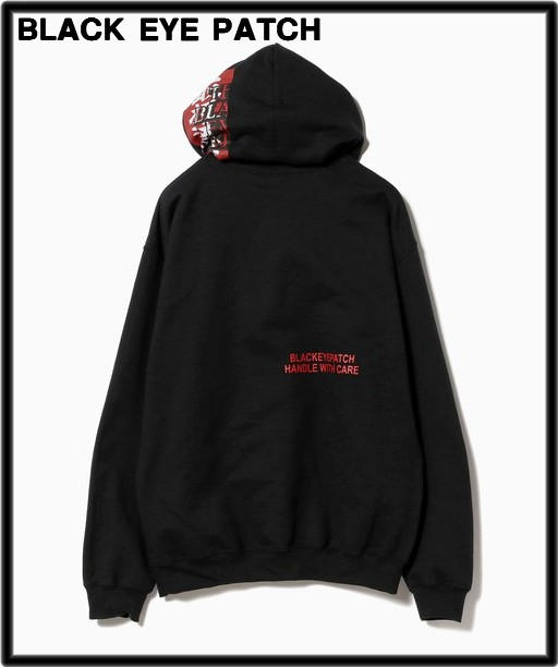 楽天市場 L 黒 Black Black Eye Patch Label Sweat Hoodie パーカー ブラックアイパッチ パーカー 取扱注意 プルオーバー Heavens